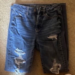 American Eagle - 0 regular (the dream jean) - skinny jeans with holes